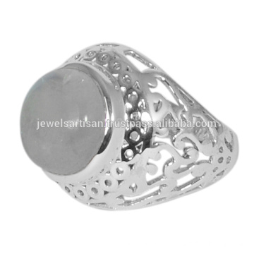 Designer Rainbow Moonstone Gemstone 925 Sterling Silver Ring